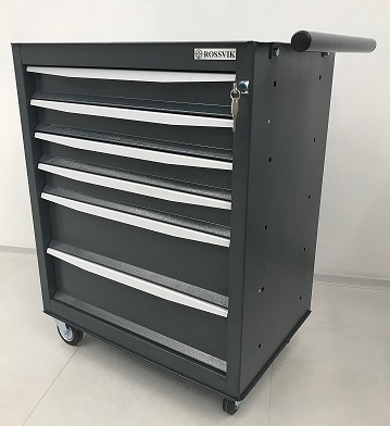 Тележка инструментальная Rossvik T06-7016 серый с набором инструментов 136 предметов