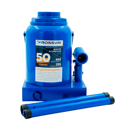Домкрат бутылочный ROSSVIK V50, г/л 50,0т 