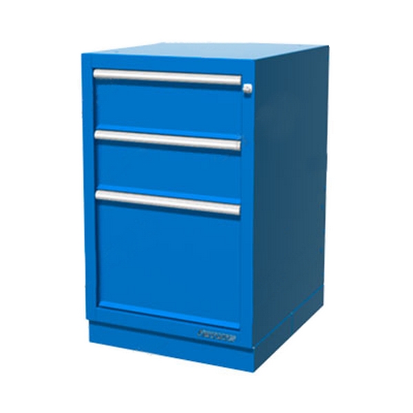 Тумба верстачная с 3 ящ., и ц/замком, с напр. на развернутом подшипнике 600х500х820мм 01.403R-5015