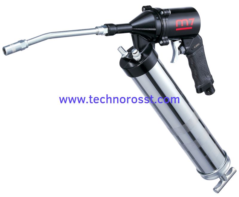 MIGHTY SEVEN Шприц солидолонагнетатель пневматический 400 куб. см., алюминиевый