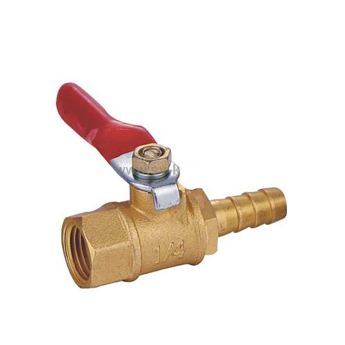 Кран шаровой 1/4"х10мм внутренняя резьба/елочка 10мм  ЕС80612