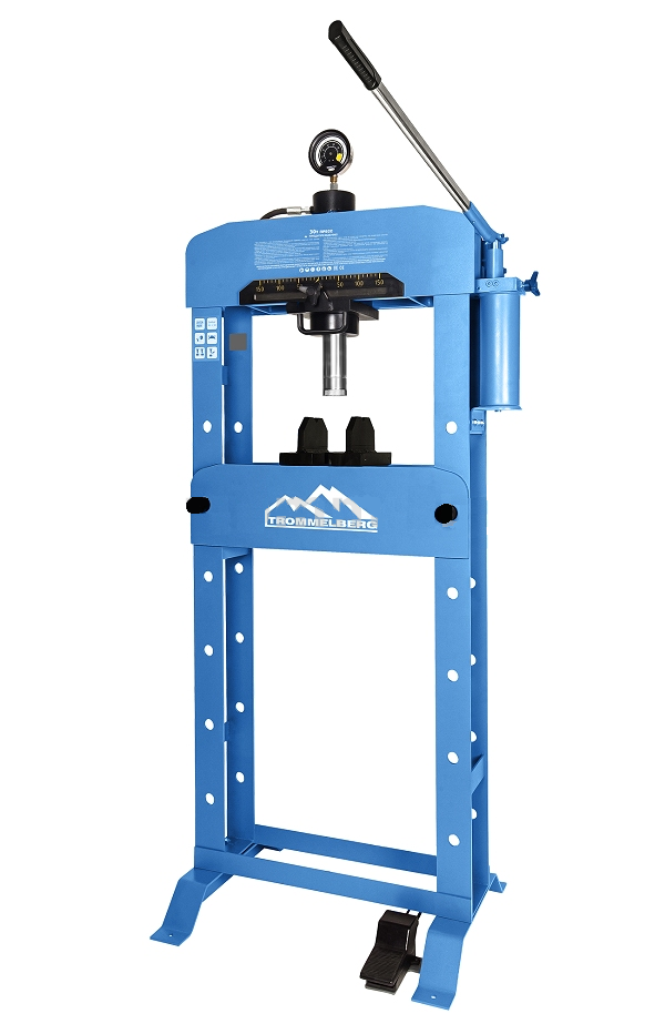 Пресс гидравлический напольный на 30 т с манометром и пневмоприводом TROMMELBERG SD20030EAM